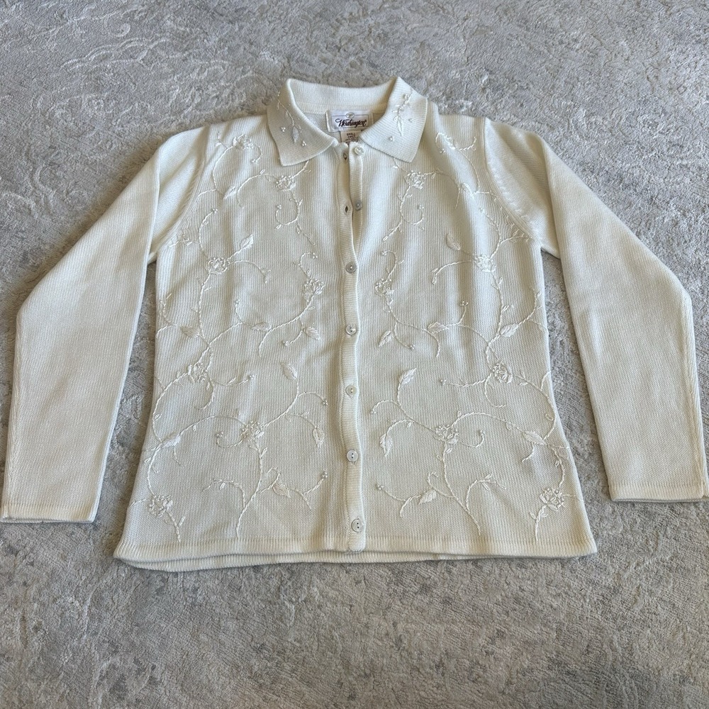 Worthington‎ Chico Cream Cardigan Sweater Size Small